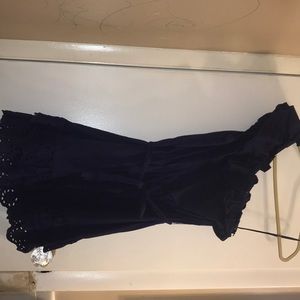 One shoulder Dark blue dress